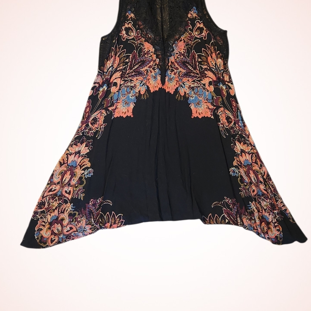 Free People Intimately Sleeveless Lace/Floral Mini Dress Sz S